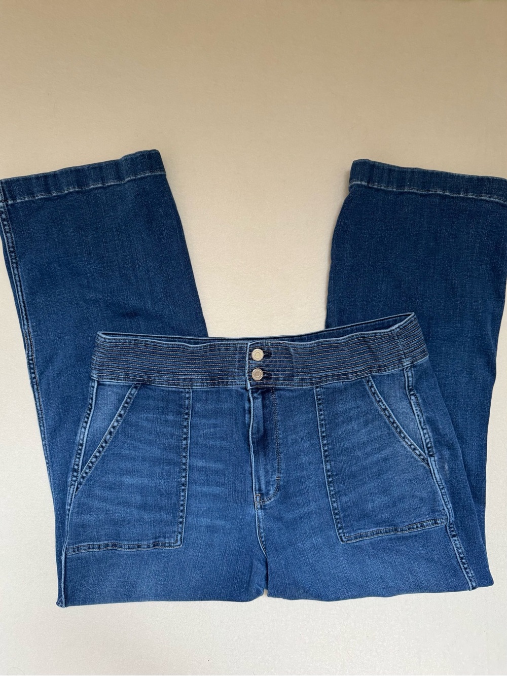 White House Black Market Everyday Soft Denim Trouser Jeans 16S Extra High Rise